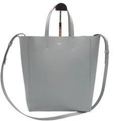 CELINE セリーヌ バーティカルカバスモール 2WAY ハンドバッグ グレー レザー ショルダーバッグ トートバッグ 4639