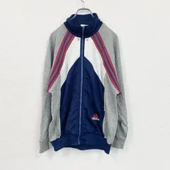 古着 used　90s　adidas　アディダス　トラックジャケット/ジャージ　ヴィンテージ　ネイビー　グレー　Sサイズ【値引き交渉OK！】