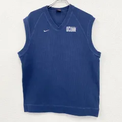 古着 used　NIKE　ナイキ　TEAM　ニットベスト　スウッシュロゴ　紺　ネイビー　Lサイズ【値引き交渉OK！】