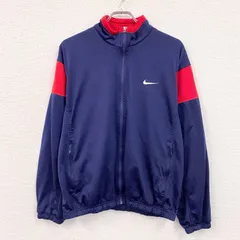古着 used　90s　NIKE　ナイキ　トラックジャケット/ジャージ　ヴィンテージ　紺　ネイビー　Lサイズ【値引き交渉OK！】