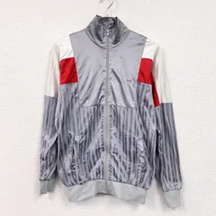 古着 used　80s　puma　プーマ　トラックジャケット/ジャージ　ヴィンテージ　シルバー　マルチカラー　Sサイズ【値引き交渉OK！】
