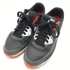 【美品】ナイキ ゴルフシューズ 黒×レッド系 NIKE AIR MAX 90 G CU9978-010 スパイクレス メンズ 26.0 ゴルフウェア NIKE