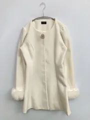 evelyn ノーカラーコート S アイボリー