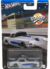 【中古】ミニカー 1/64 1962 CORVETTE #6(シルバー×ブルー) 「Hot Wheels Vintage RACING CLUB」 [HRV06]