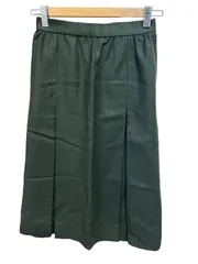  【美品】GIVENCHY ジバンシー　大丸　ボックスプリーツ　膝丈スカート　カーキ　レディース　サイズ8 S相当【Z1759】