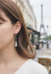エレガントなドロップピアス