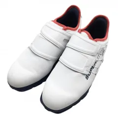 【美品】フットジョイ ゴルフシューズ 白×ネイビー×レッド 58152J スーパーライト XP スパイクレス メンズ 26.5 ゴルフウェア FootJoy