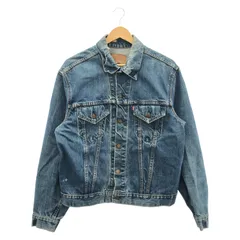 【中古】LEVI'S 60s デニムジャケット 3rd サイズL相当 ビッグE 均等V 裏刻印525 リーバイス[91]