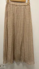 M02　ネミカ　レリアン　ベージュ　Sサイズ　ウエスト総ゴム　手洗いOK　軽やかシフォンスカート