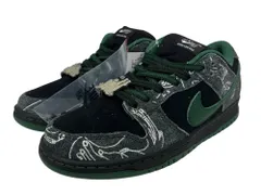 NIKE SB (ナイキエスビー) SB DUNK LOW QS スケートボーディング ダンク ロー スニーカー HF7743-001 28cm US10 ブラック/ゴージ グリーン メンズ/028
