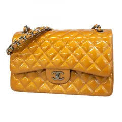 ★SALE【6ae6145-k】シャネル ショルダーバッグ デカマトラッセ パテントレザー ブロンズ シルバー金具【中古】レディース