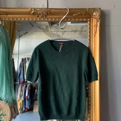 ＠　AMACA アマカ　カシミヤ　カシミア　cashmere　KNIT　ニット セーター トップス　半袖　緑　グリーン　GREEN　ミドリ　お呼ばれ　デート　オフィスカジュアル　食事会のサムネイル