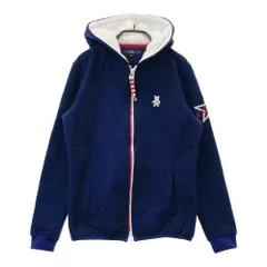 サイズ：M CALLAWAY キャロウェイ  フードボア ジップパーカー ベア×星 総柄 ネイビー系 [240101623043] ゴルフウェア レディース ストスト