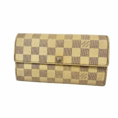 【6bb2707】ルイヴィトン 長財布 ダミエ・アズール ポルトフォイユサラ N61735 ホワイト【中古】レディース