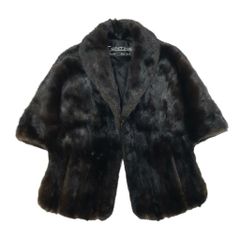 ミンク ブラック 袖絞 コート リアルファー 本毛皮 MINK ブラックミンク◇リアルファー 本毛皮コートサイズ13 黒色 - メルカリ