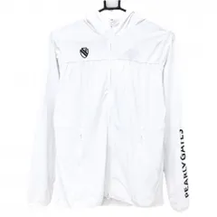 【新品】パーリーゲイツ ジップパーカー 白×黒 袖ロゴ UVカット ブルゾン レディース 2(L) ゴルフウェア PEARLY GATES