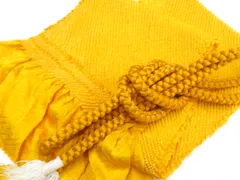 【一輝堂】和装小物 帯揚げ帯締めセット 帯揚 帯締 振袖用 総絞り 丸組 金糸 撚り房 26w02-1353