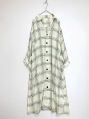 Rope Picnic ロペピクニック GDE-58110 チェック柄トレンチ ワンピース size40/白 ■◇レディース