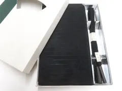 【一輝堂】和装小物 帯揚げ帯締めセット 帯揚 帯締 未使用 喪服用 桔梗 平組 箱付 美品 26w02-1405