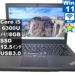 Lenovo ThinkPad X260【SSD搭載】　Core i5 6300U　【Windows11 Pro】 ／充電可／Wi-Fi／長期保証 [95454]