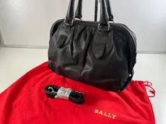 ★美品 BALLY バリー 2way ハンドバッグ ショルダーバッグ レザー 本革 黒 保存袋付 ミニボストン 中古品 管理2M244