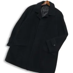 BALESTRINO バレストリーノ 秋冬 ウール アンゴラ★ ステンカラー コート Sz.LL メンズ 黒 大きいサイズ フォーマル