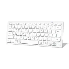Ewin キーボード ワイヤレス bluetooth JIS基準日本語配列 かな入力 Mac iOS Android Windows など対応 マルチデバイス接続可能 小型 静音 薄型 軽量 コンパクト PC ノートパソコン スマホ タブレット (ホワイト)