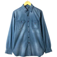 古着 ラルフローレン Ralph Lauren POLO by Ralph Lauren 長袖 シャンブレーシャツ メンズM相当/eaa567284