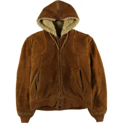 古着 cooper スエードレザーパーカー USA製 メンズM相当 ヴィンテージ/evb033210