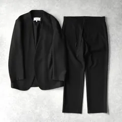 【3月5日までの限定価格】メゾン マルジェラ ノーカラー ジャケット スラックス セットアップ スーツ ブラックメンズ