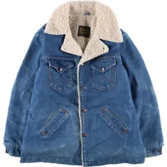 古着 70~80年代 ラングラー Wrangler WRANGE COAT ランチコート デニムボアランチコート USA製 メンズL相当 ヴィンテージ/evb033385