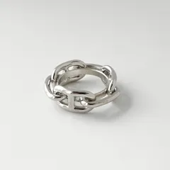 エルメス ルガテ シェーヌダンクル スカーフリング シルバー 21号