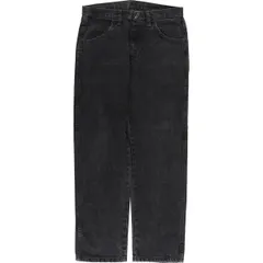 古着 ラスラー RUSTLER ブラックデニム ストレートデニムパンツ メンズw32相当/eaa417236