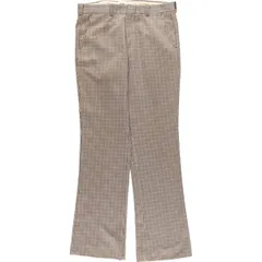 古着 70~80年代 チェック柄 フレアパンツ メンズw34相当 ヴィンテージ/eaa569051