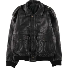 古着 A-2タイプ 中綿入り レザーフライトジャケット メンズXL相当/eaa553091