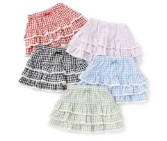 Lycee mine ギンガムチェックティアードスカートインパン付　3061130