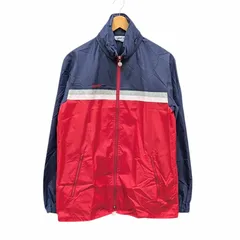 デッドストック 80s OLD adidas オールド アディダス デサント社 ナイロンジャケット レッド ネイビー 古着 ヴィンテージ