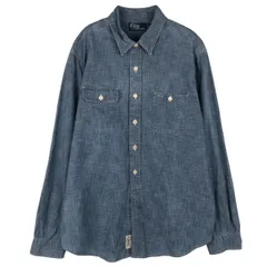 古着 ラルフローレン Ralph Lauren POLO by Ralph Lauren 長袖 シャンブレーシャツ メンズXL相当/eaa610579