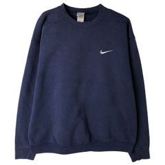 OLD NIKE スウェット 前V ガゼット スウッシュロゴ 刺繍 フェード