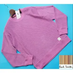 新品正規品 Paul Smith ポールスミス インレイ 編み込み スウェット/トレーナーLパープル(035) 30-7063