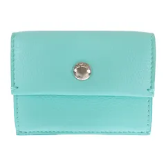 ティファニー TIFFANY&Co. コンパクトウォレット 保存箱付属 三つ折り財布 ウォレット レザー ティファニーブルー シルバー金具 レディース 美品 ギフト【中古】【Aランク】