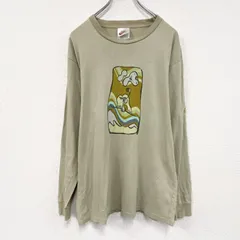 古着 used　90s　NIKE ACG　ナイキエーシージー　長袖プリントTシャツ/ロンT　ヴィンテージ　ベージュ　Sサイズ【値引き交渉OK！】