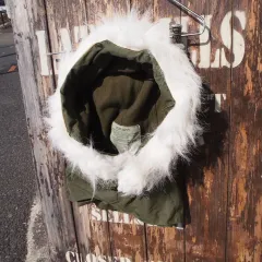 80’s ビンテージ【US ARMY】米軍 M-65用 フード フィールド パーカーモッズコート 実物 ミリタリー オリジナル