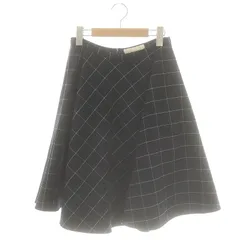 チェスティ Chesty チェックフレアスカート 膝丈 1 紺 白 /NR ■OS