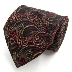 ラルフローレン ブランド ネクタイ 総柄 シルク PO メンズ ブラック Ralph Lauren 【中古】