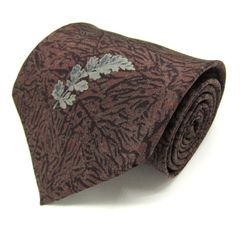 クロエ ブランド ネクタイ 総柄 シルク PO メンズ ブラウン Chloe 【中古】