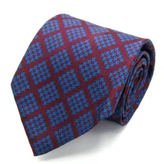 ダンヒル ブランド ネクタイ チェック柄 シルク PO メンズ ブルー dunhill 【中古】