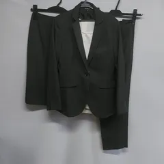 レディース　スーツ　ジャケット　ブラウス　スカート　パンツ　4点セット　チャコールグレー　M  ☆KP-017☆
