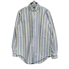 RALPH LAUREN (ラルフローレン) ■ ⑤ マルチストライプBDシャツ メンズ ネイビー×イエロー 15-35