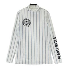 PEARLY GATES 長袖 夏物 モックネックシャツ ストライプ サイズ1
